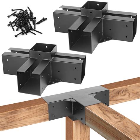 pergola metal corner brackets|3 way corner bracket 4x4.